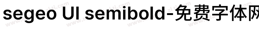 segeo UI semibold字体转换